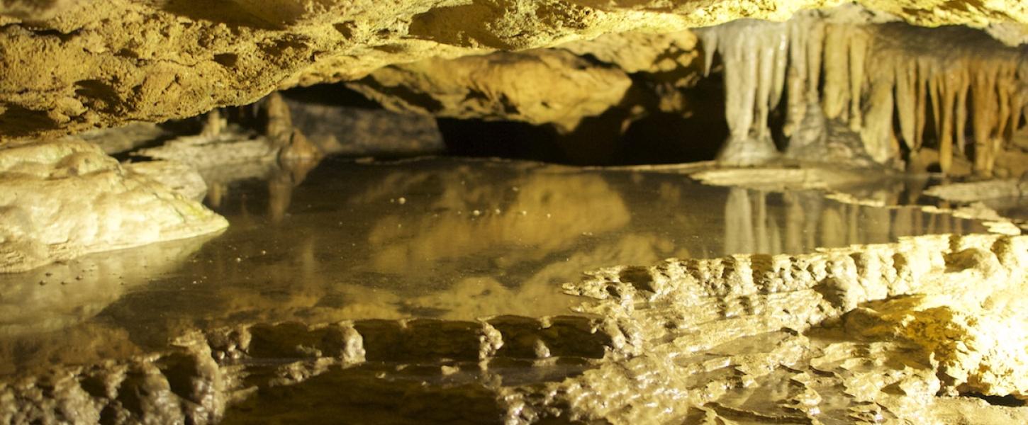 A view of the inside of the caverns.